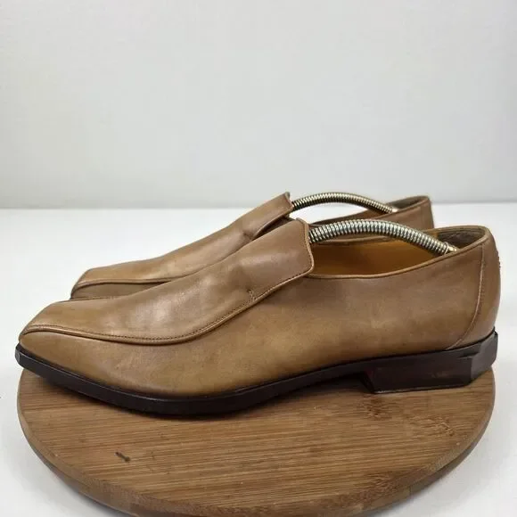 Oliver Sweeney Dagher Shoes‎ Mens 10 Slip On Square Toe Leather Loafers Italy